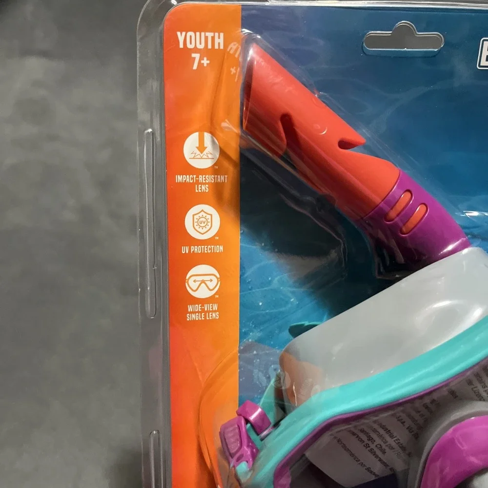 Bestway Crusader Youth 7+ SWIM MASK & SNORKEL Set Purple & Teal New